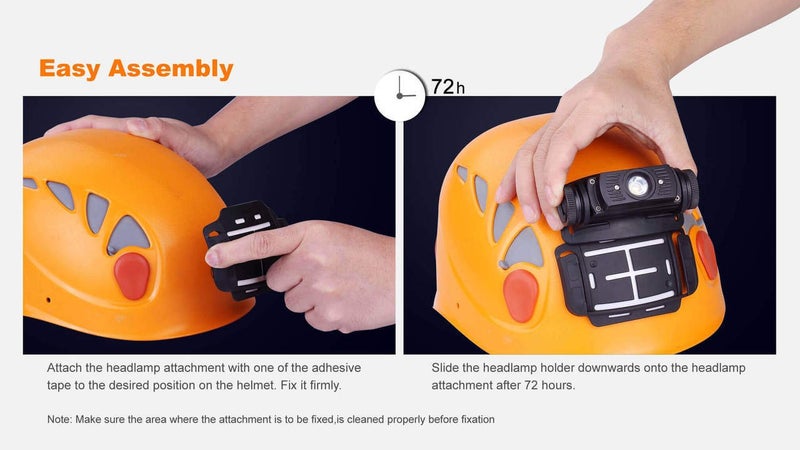 EdisonBright Fenix ALG-03 headlamp helmet mount with EdisonBright Battery Case for HL55 & HL60R - Image 5